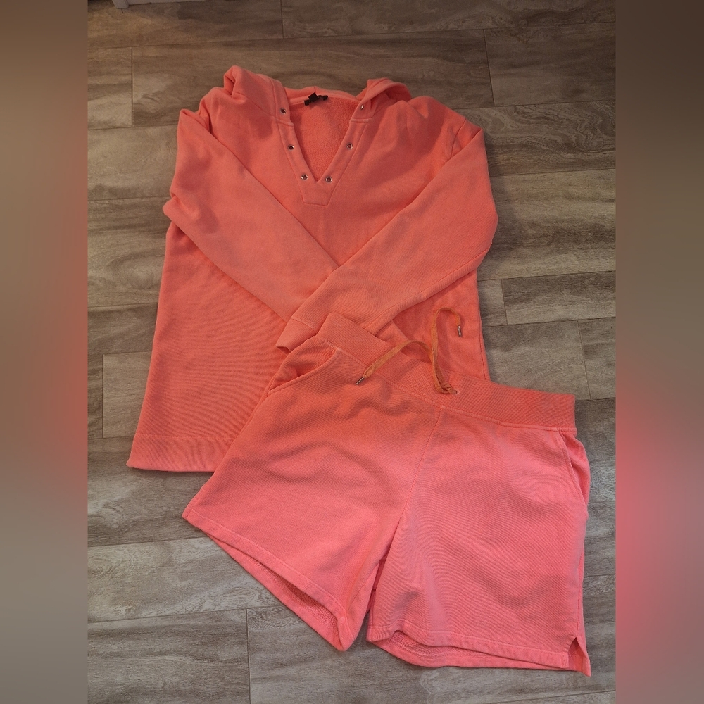 Talbots Beach Terry Hoodie And Short‎ Set